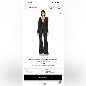 Martina jumpsuit in midnight glitz sequins